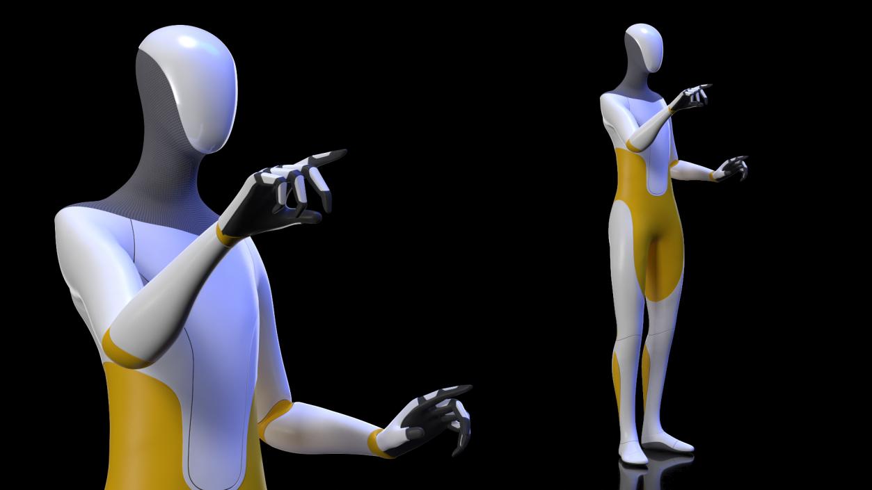 3D model Robotic Humanoid Pointing Pose