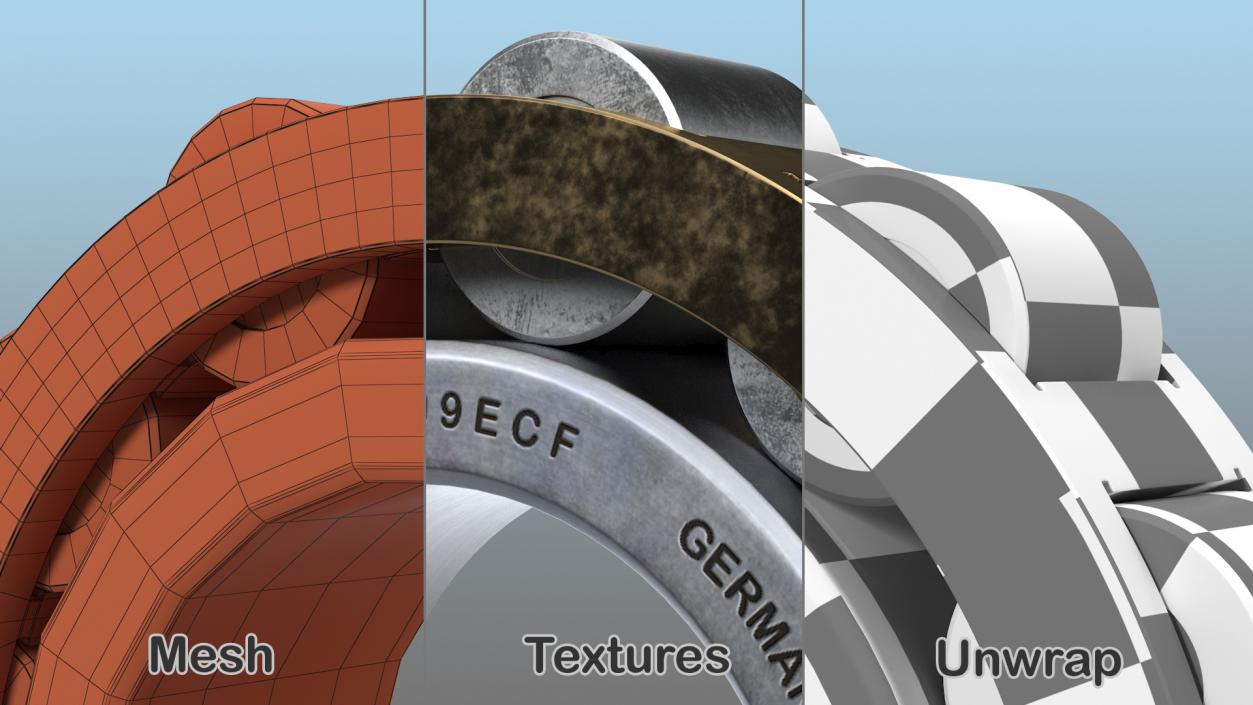 3D Roller Bearing Inside