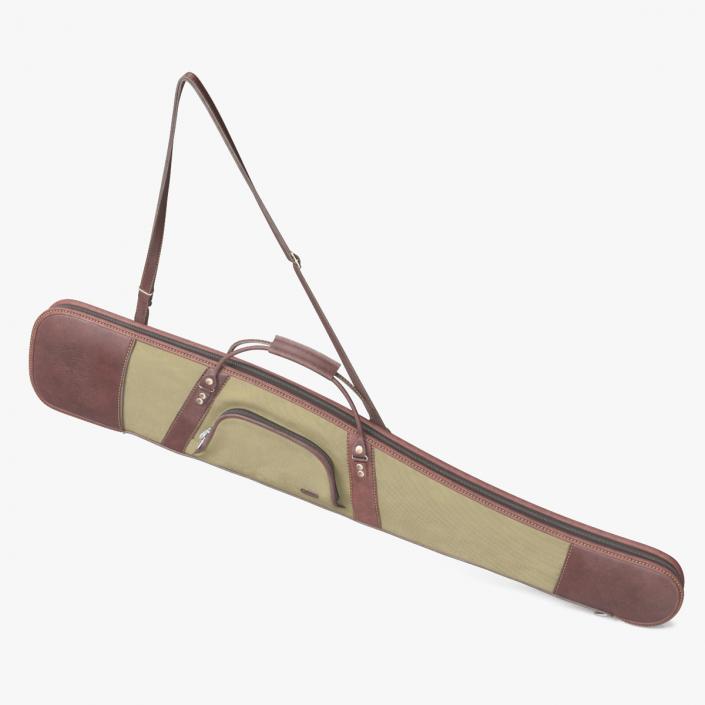 Canvas and Leather Hunter Gun Case 3D model