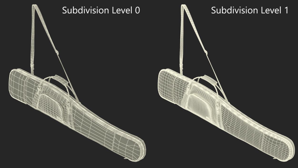 Canvas and Leather Hunter Gun Case 3D model