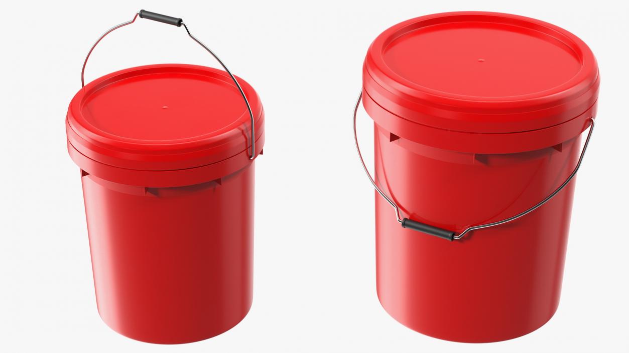 Food Grade 20L Plastic Bucket 3D model