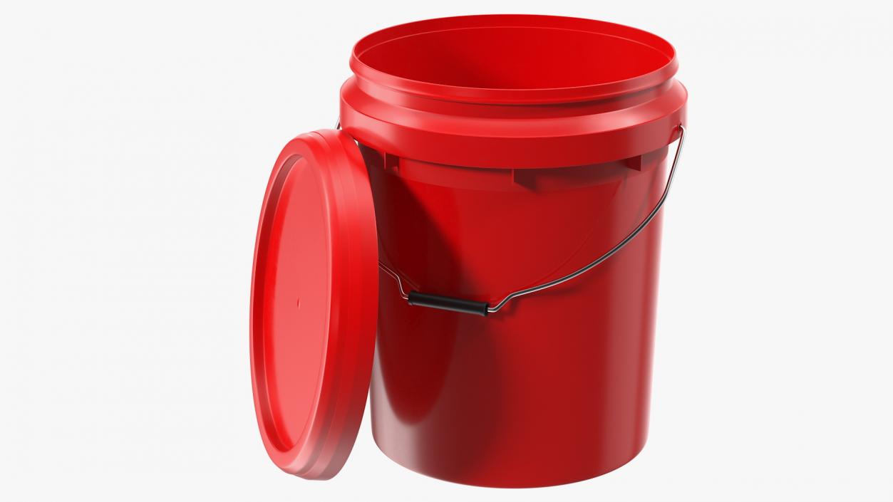 Food Grade 20L Plastic Bucket 3D model