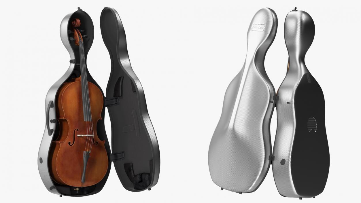 3D Cello Carbon Fiber Hard Case model