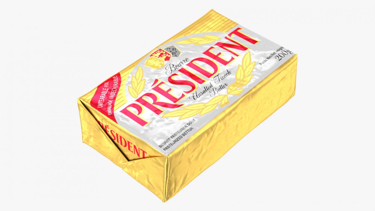 President Unsalted French Butter 3D