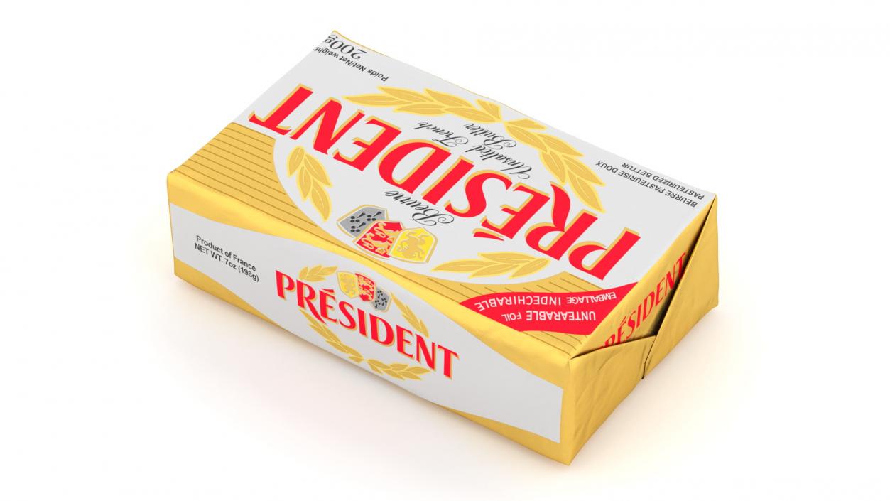 President Unsalted French Butter 3D