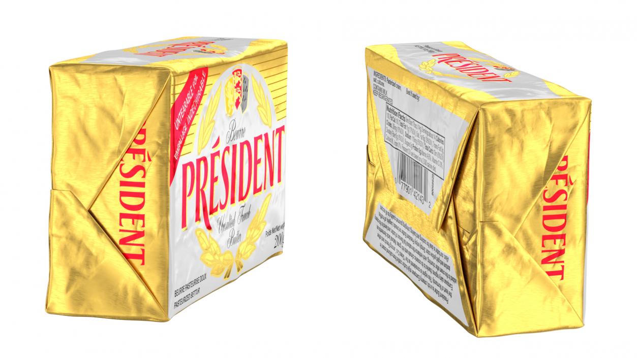 President Unsalted French Butter 3D