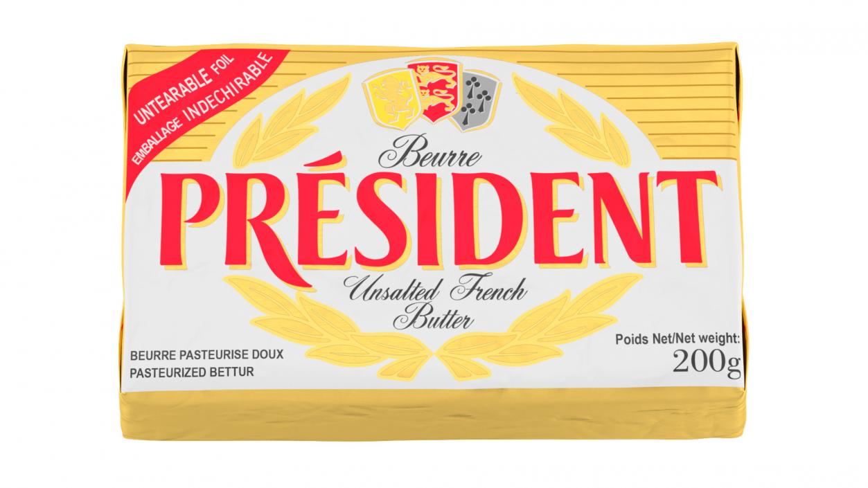 President Unsalted French Butter 3D