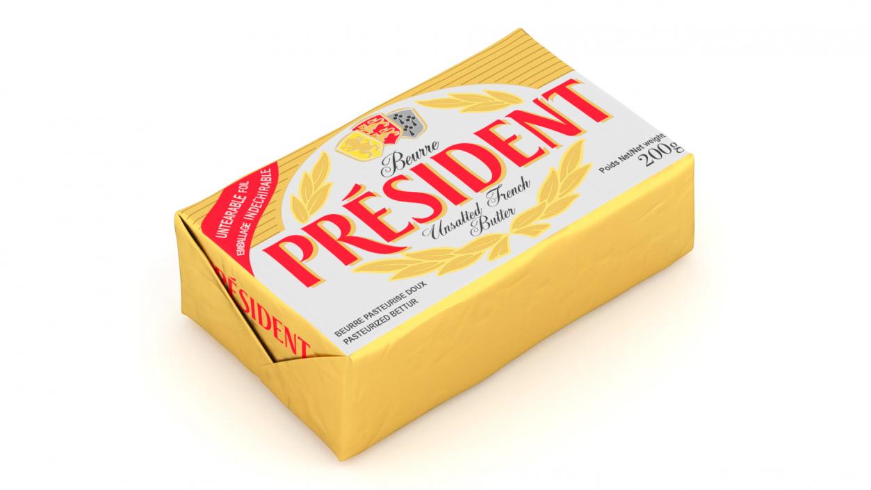 President Unsalted French Butter 3D