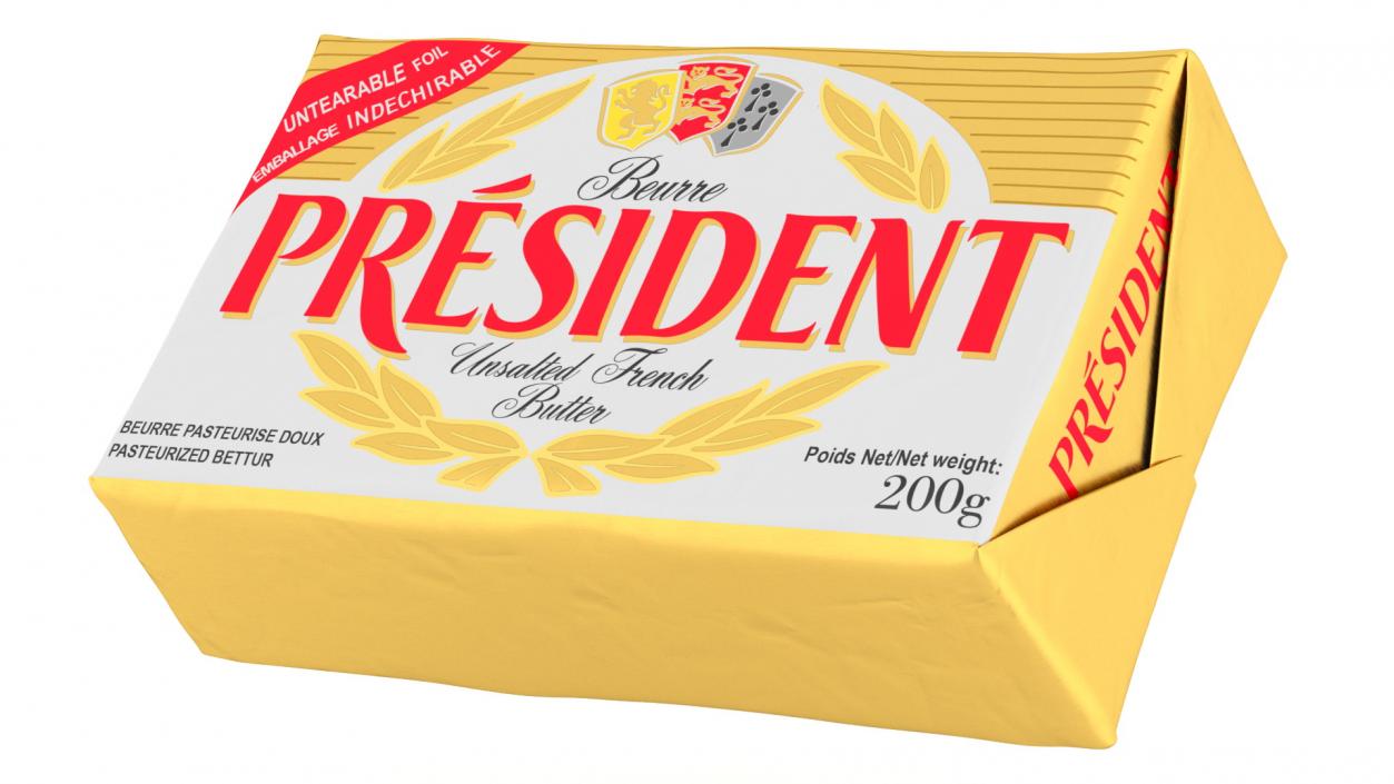 President Unsalted French Butter 3D