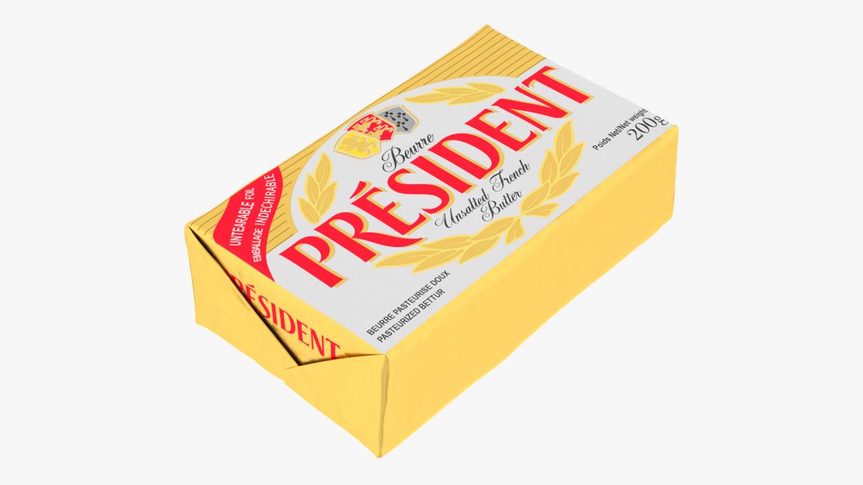 President Unsalted French Butter 3D