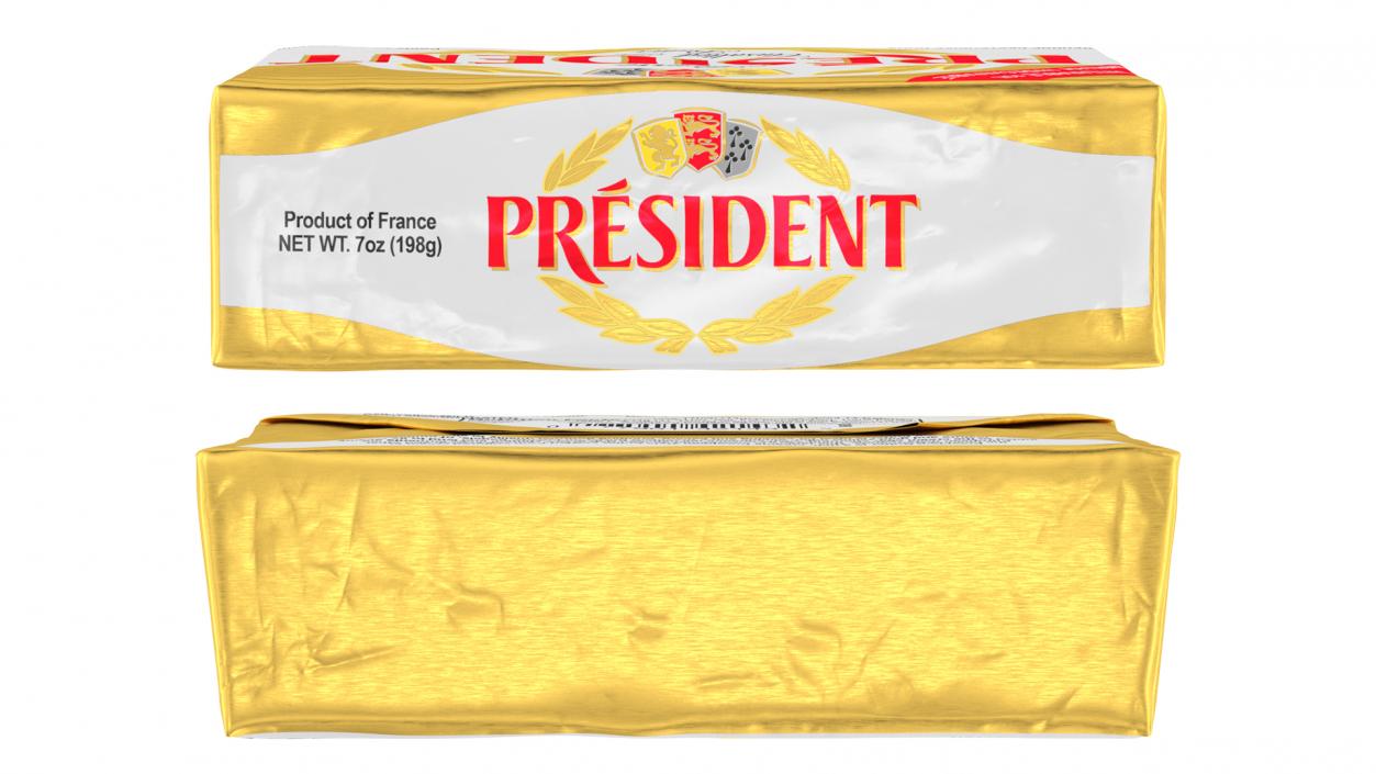 President Unsalted French Butter 3D