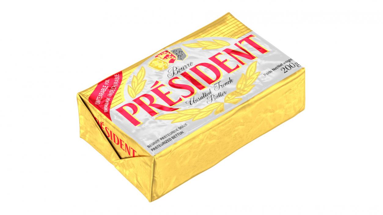 President Unsalted French Butter 3D