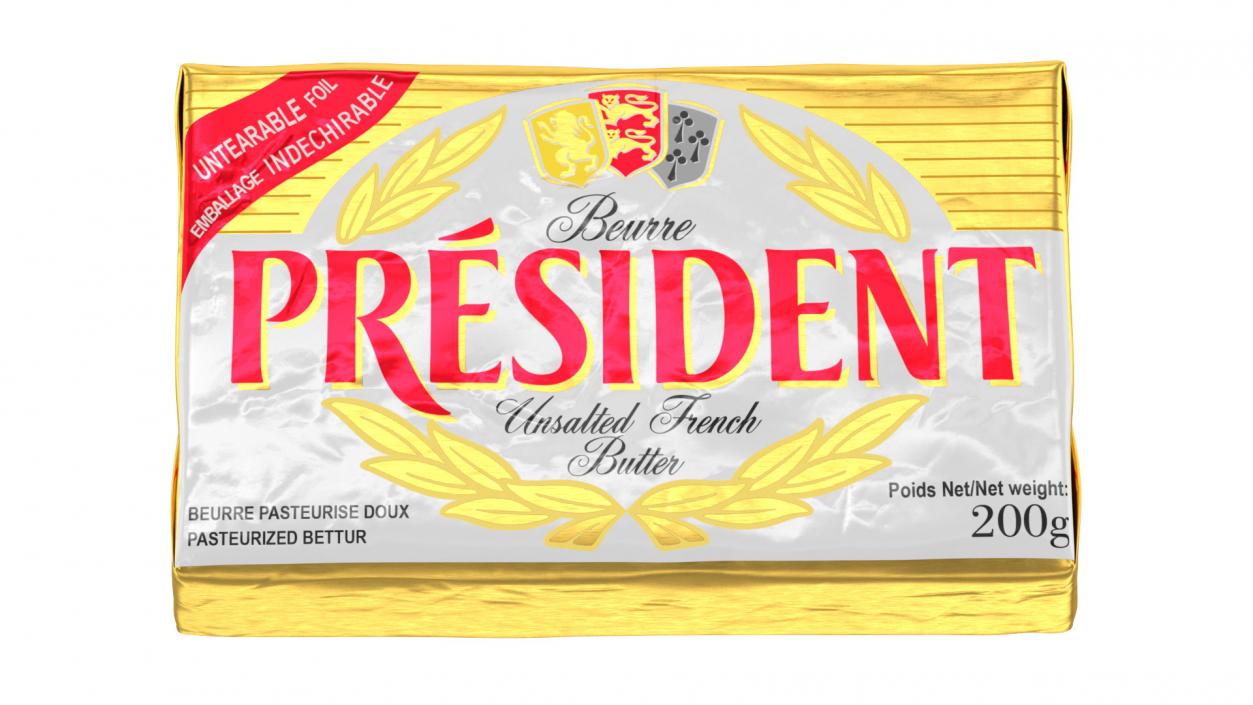 President Unsalted French Butter 3D