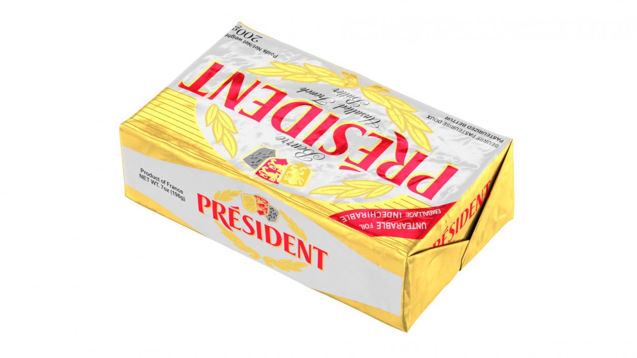 President Unsalted French Butter 3D