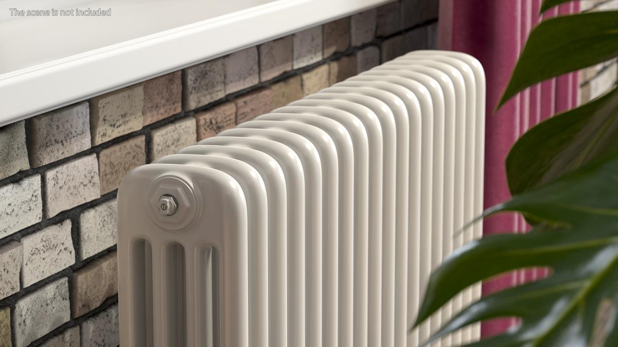 3D model Central Heating Radiator with Thermostat