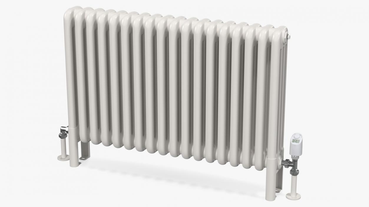 3D model Central Heating Radiator with Thermostat