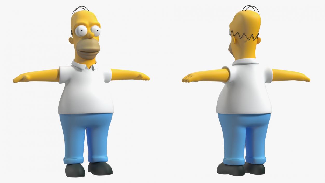 3D model Homer Simpson Rigged