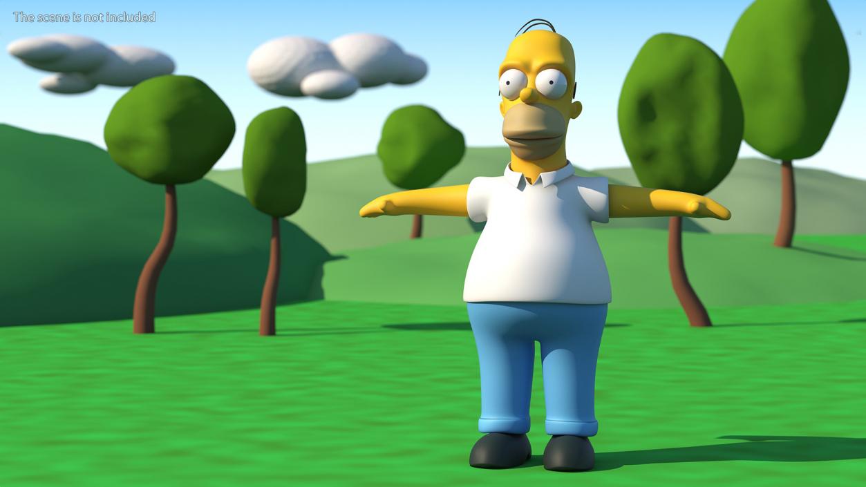 3D model Homer Simpson Rigged