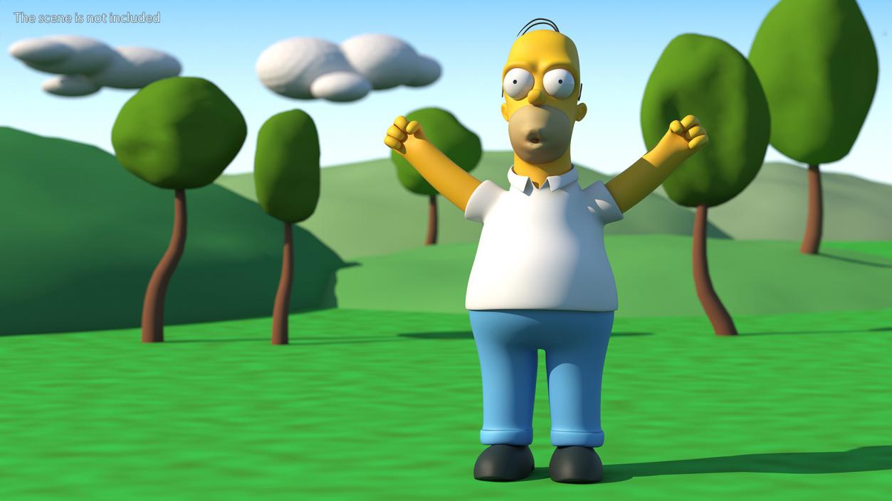 3D model Homer Simpson Rigged