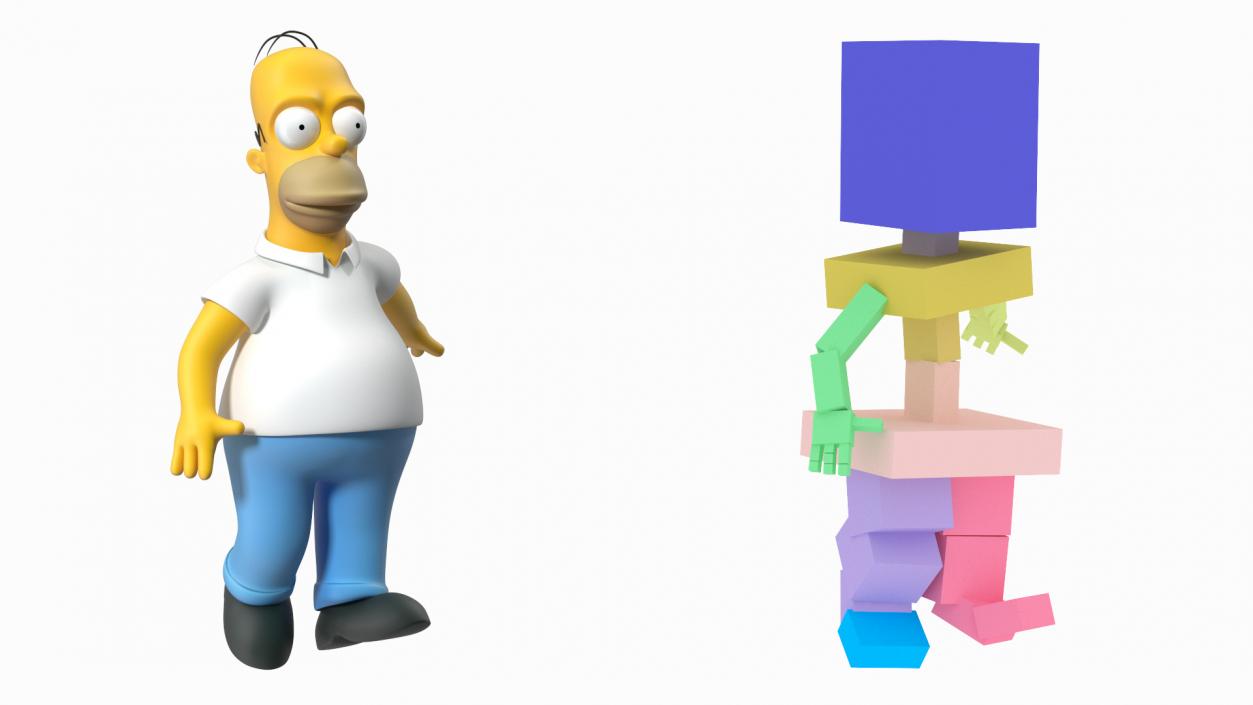 3D model Homer Simpson Rigged