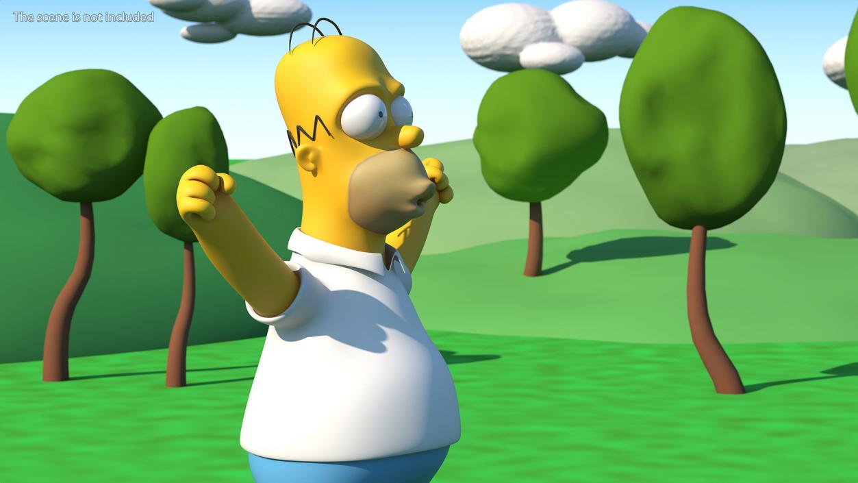 3D model Homer Simpson Rigged