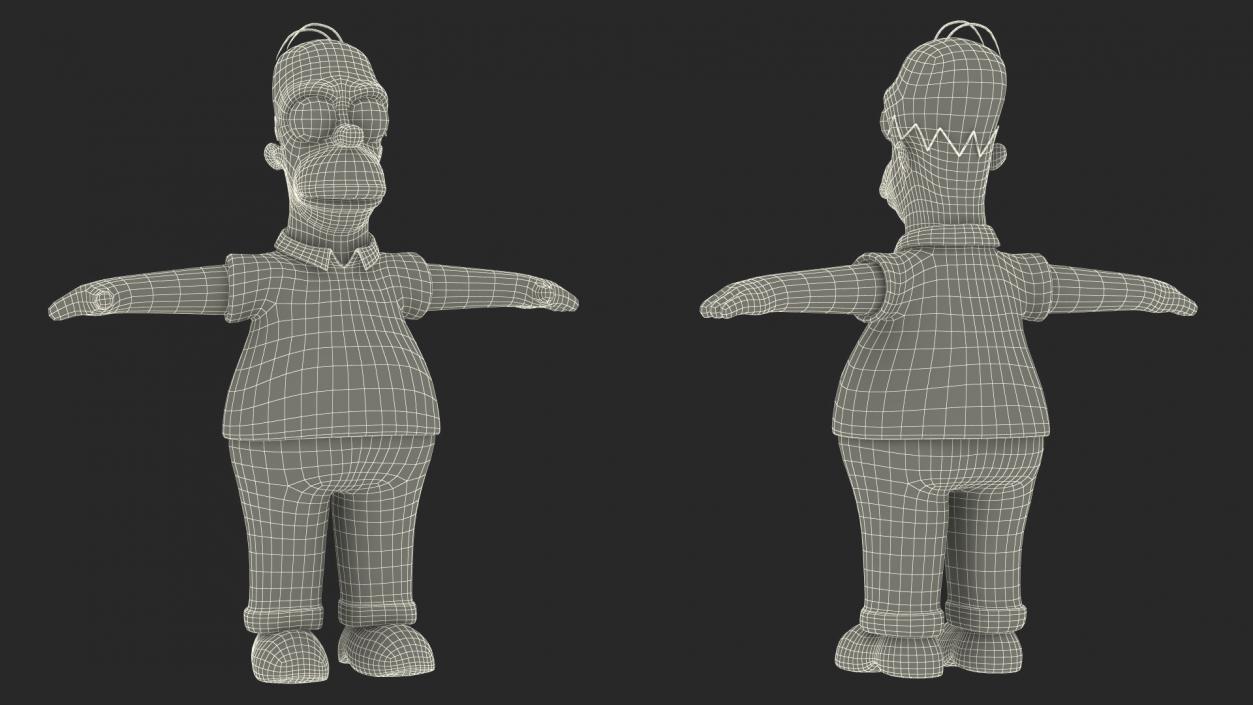 3D model Homer Simpson Rigged