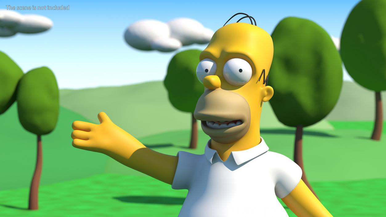 3D model Homer Simpson Rigged