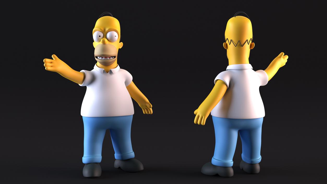 3D model Homer Simpson Rigged