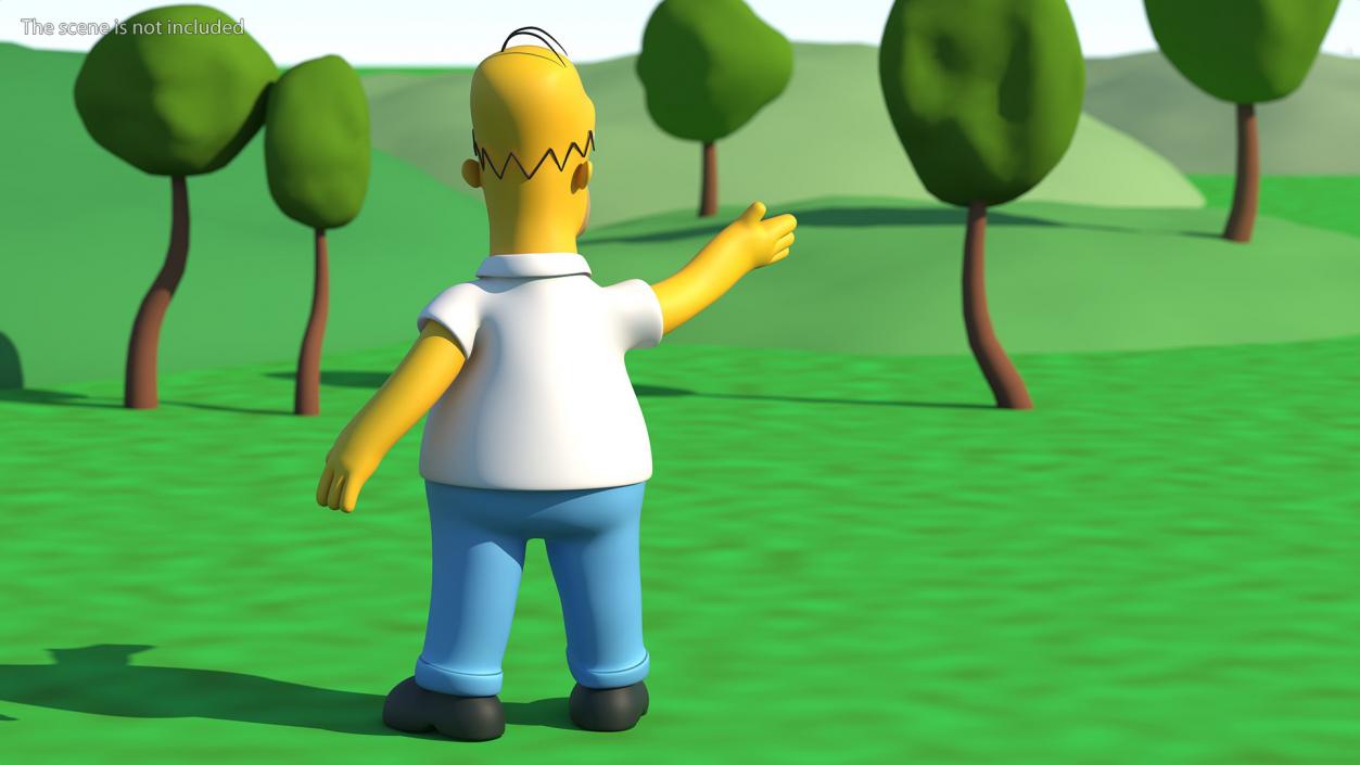 3D model Homer Simpson Rigged