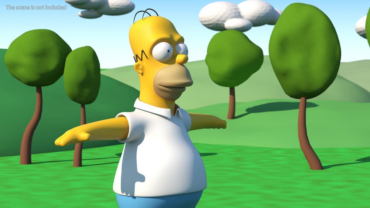 3D model Homer Simpson Rigged