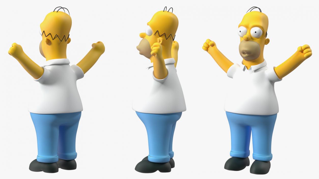 3D model Homer Simpson Rigged