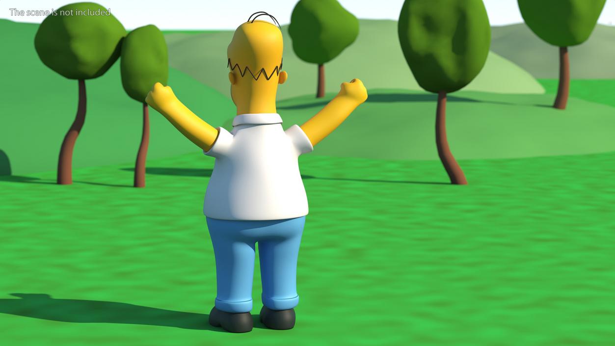 3D model Homer Simpson Rigged