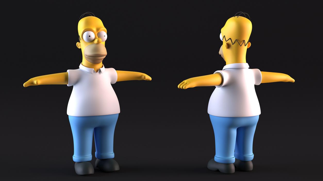 3D model Homer Simpson Rigged