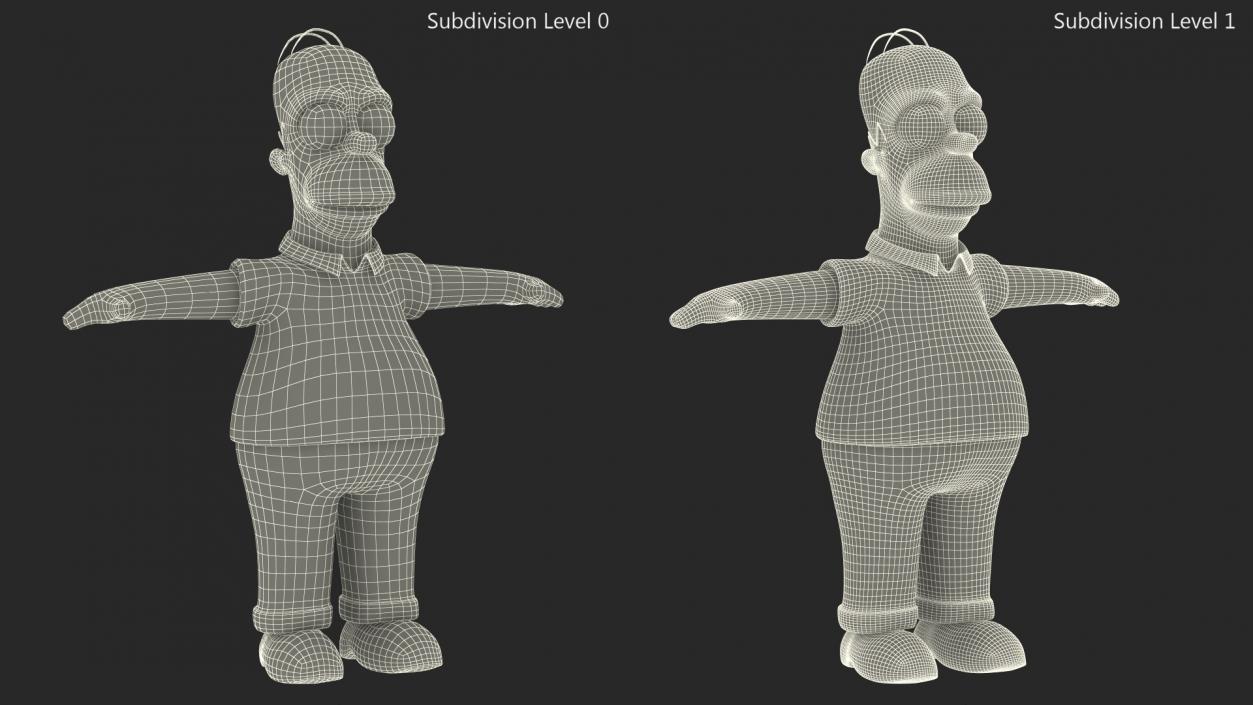 3D model Homer Simpson Rigged