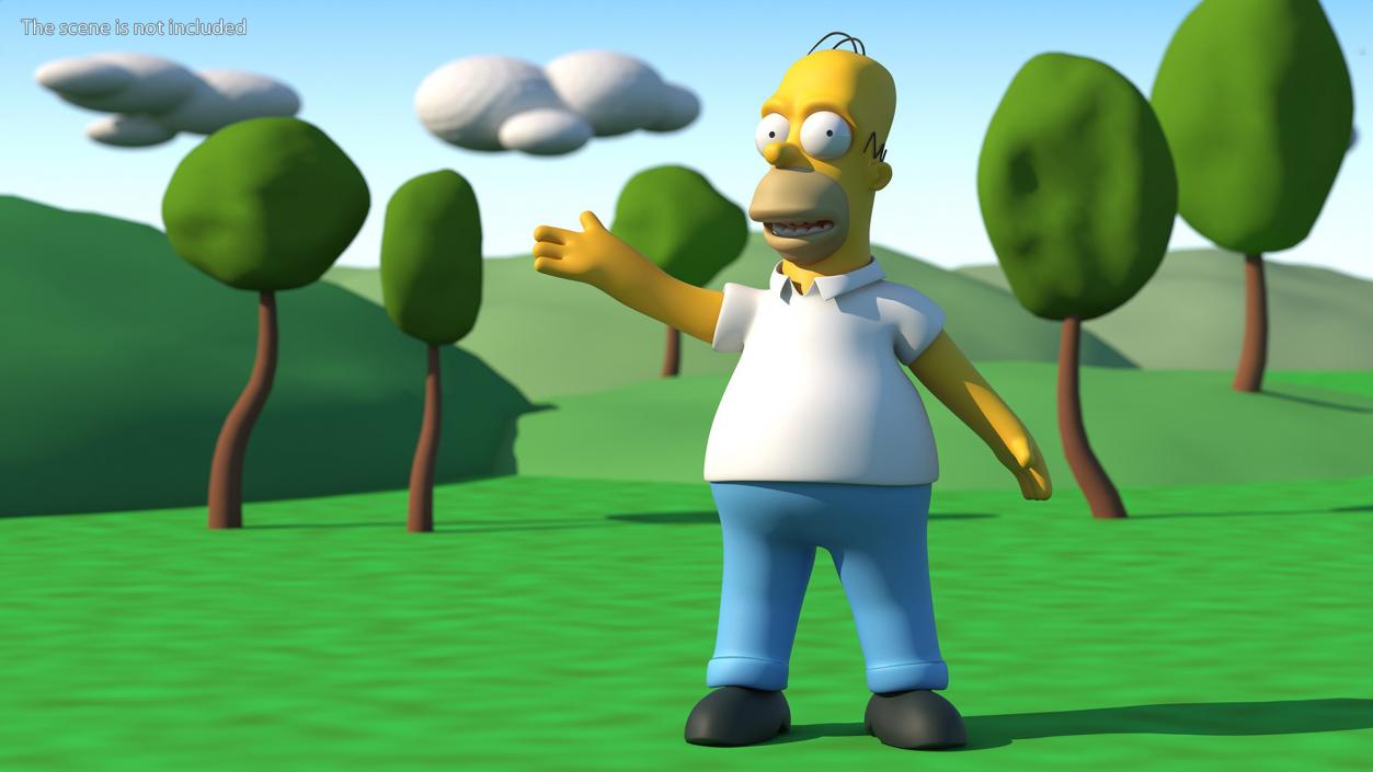 3D model Homer Simpson Rigged