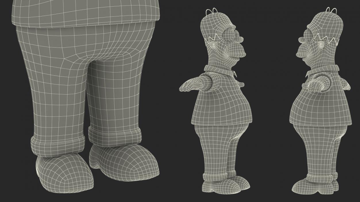 3D model Homer Simpson Rigged