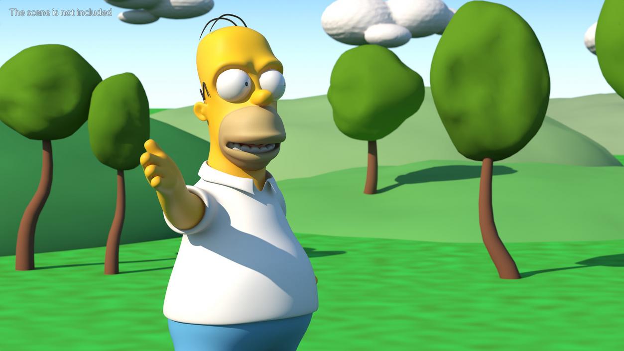 3D model Homer Simpson Rigged