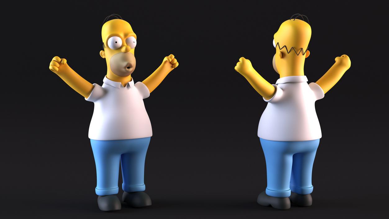 3D model Homer Simpson Rigged