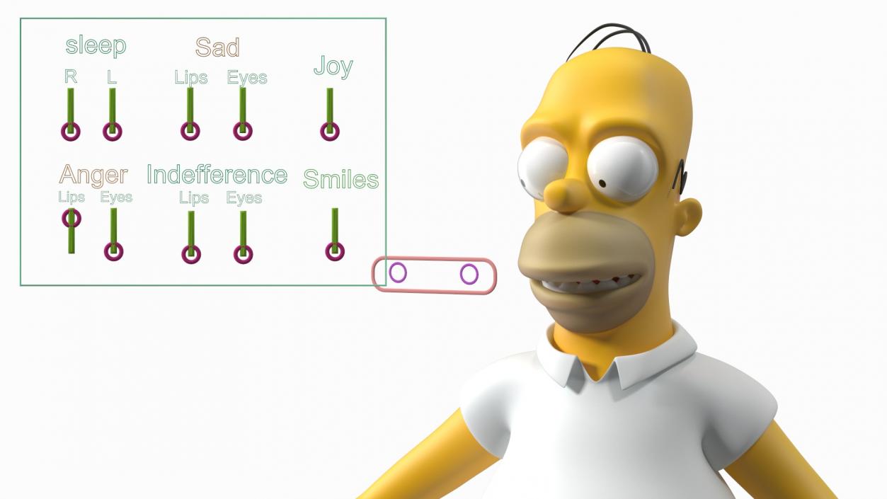 3D model Homer Simpson Rigged