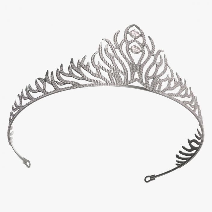 3D Silver Wedding Diadem