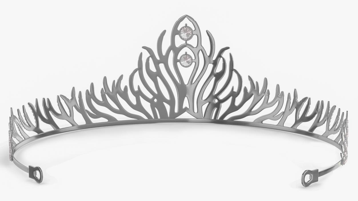 3D Silver Wedding Diadem