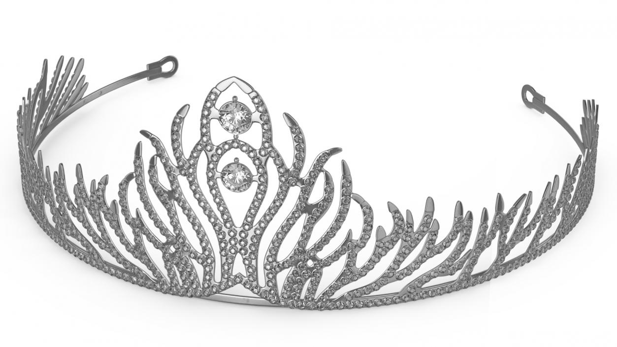 3D Silver Wedding Diadem