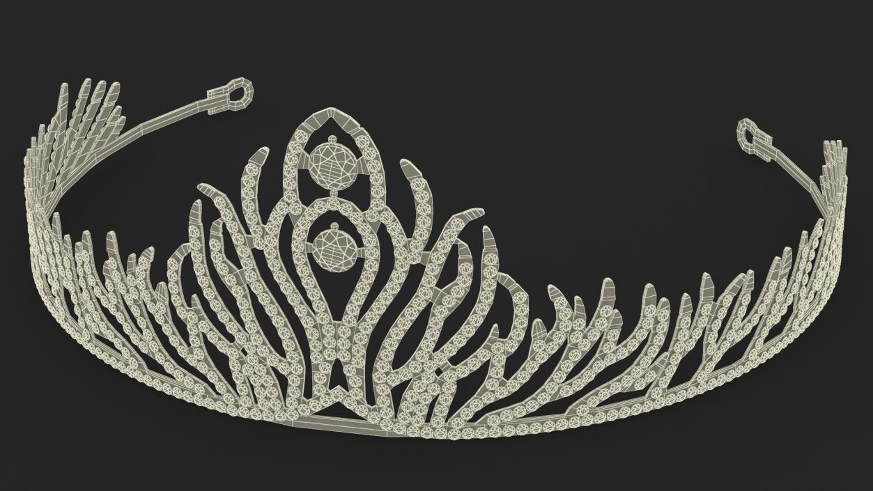 3D Silver Wedding Diadem