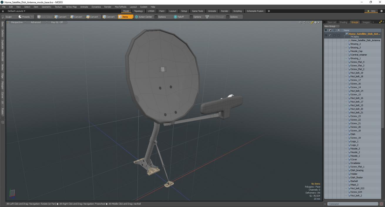 Home Satellite Dish Antenna 3D