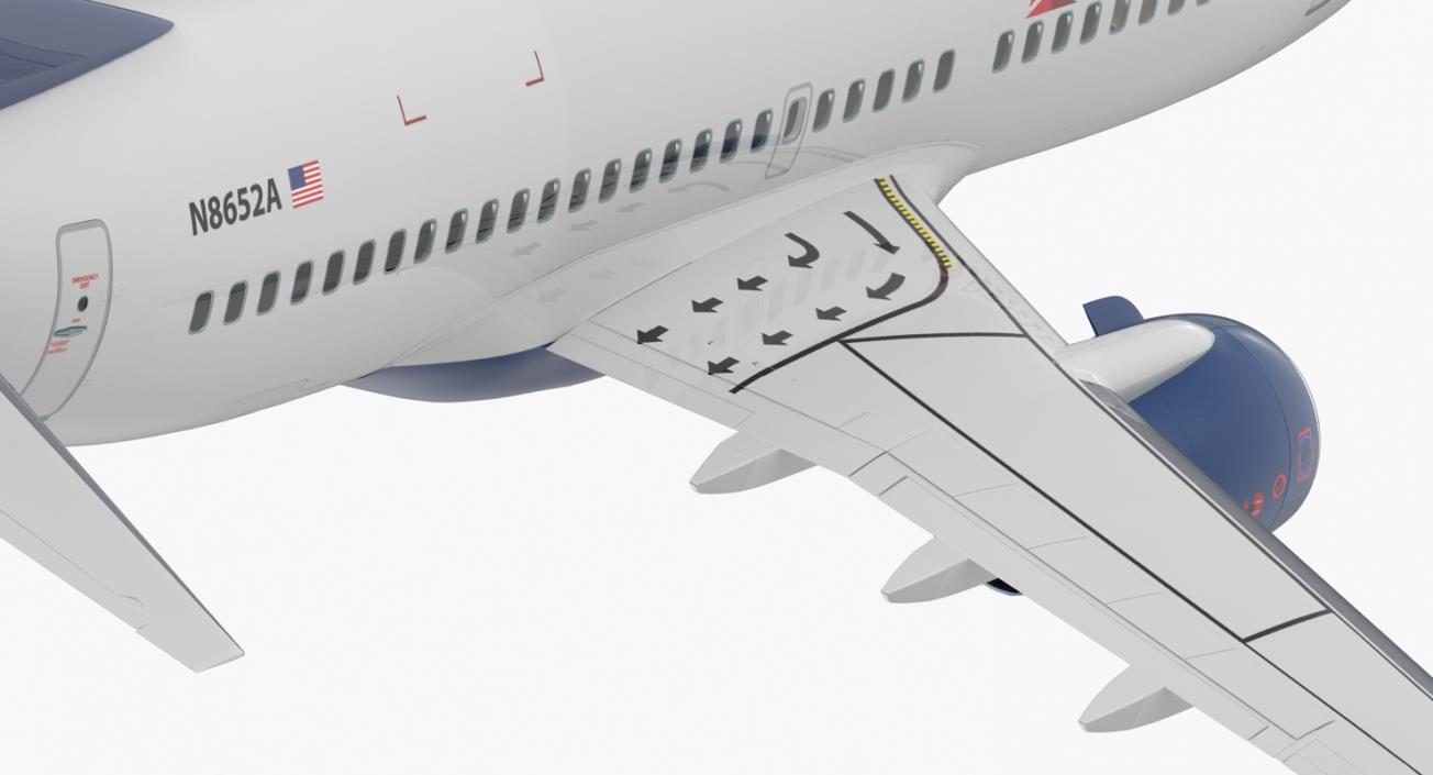 Boeing 737-700 Delta Air Lines Rigged 3D