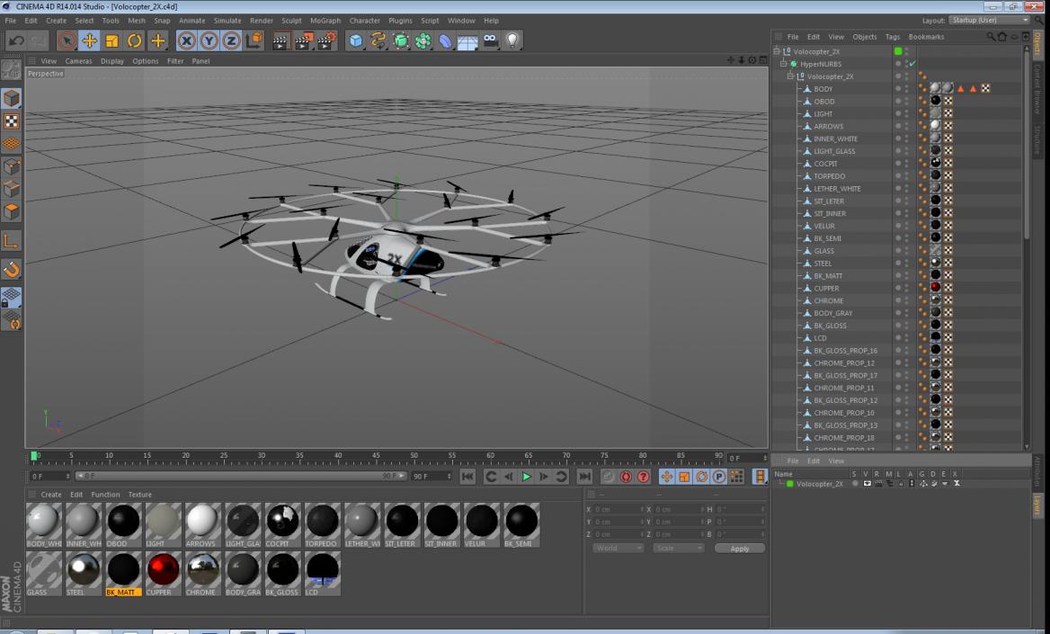 3D Volocopter 2X model