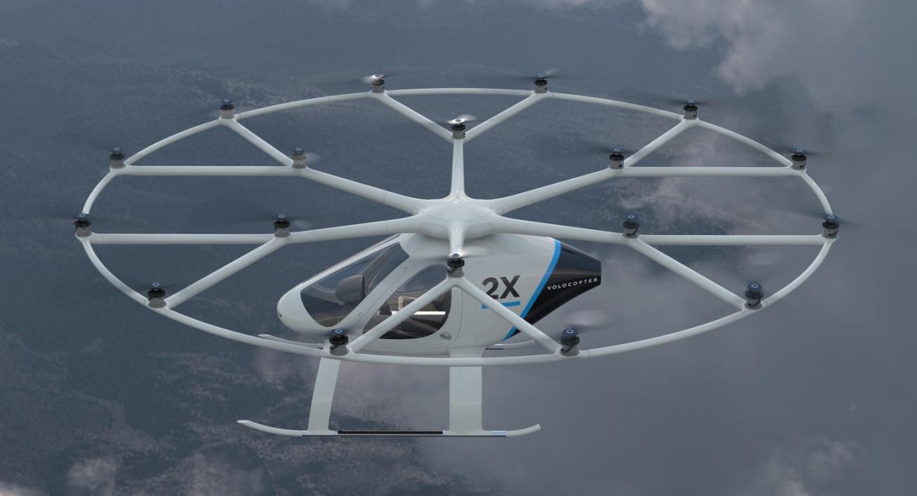 3D Volocopter 2X model