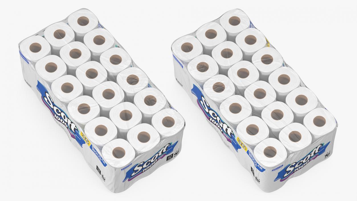 3D Scott Toilet Paper Roll 36 Pack