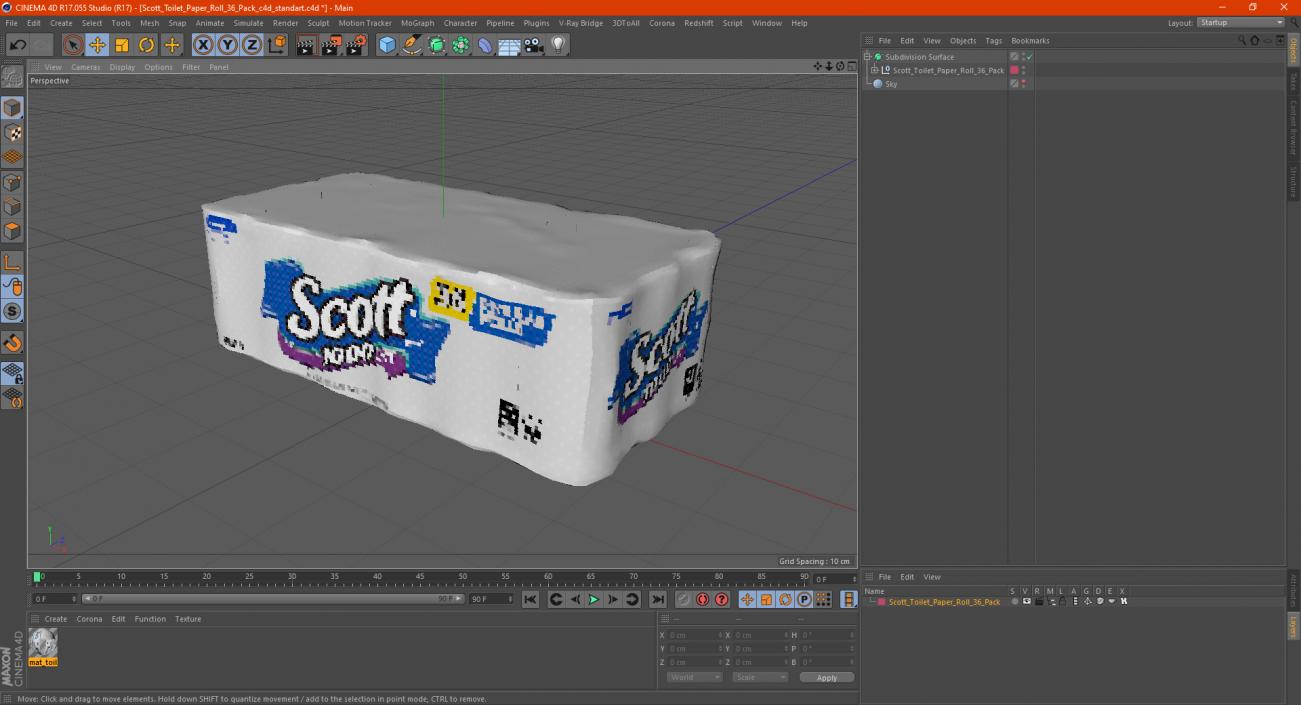 3D Scott Toilet Paper Roll 36 Pack