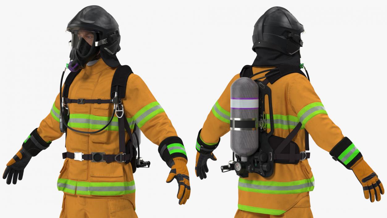 Firefighter Rescuer 3D model